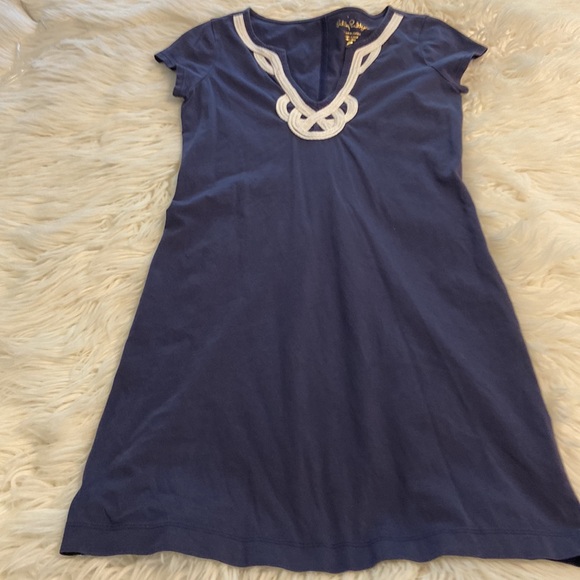 Lilly Pulitzer navy blue dress size XS very good condition 100% Pima cotton - Picture 8 of 12
